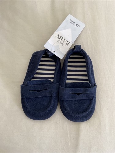 Blue leather pram - m&s, shoes